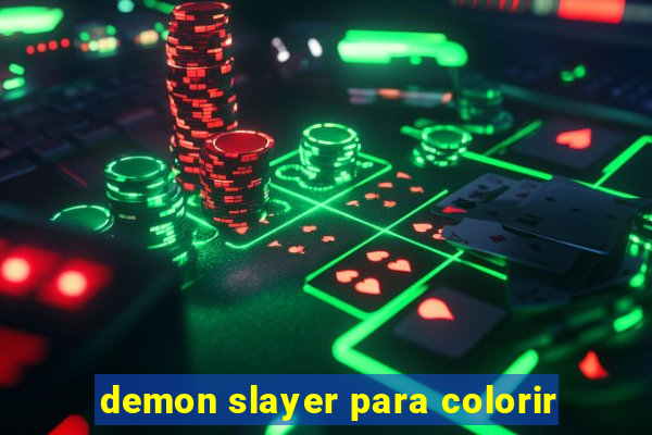 demon slayer para colorir